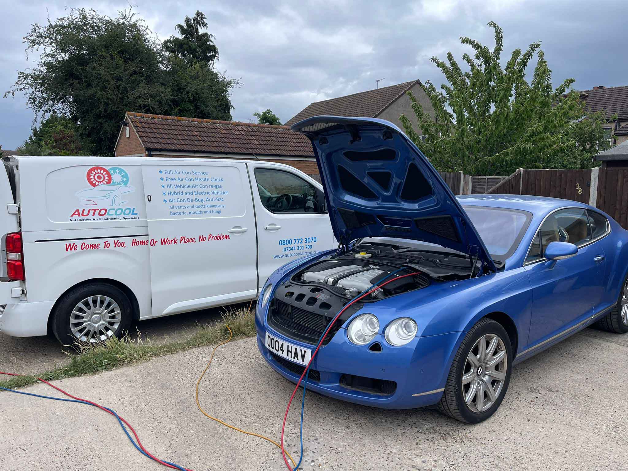 Autocool | Automotive Mobile Air Con and Ant Bac in Bromley and SE London | Air conditioning regas for a Bentley